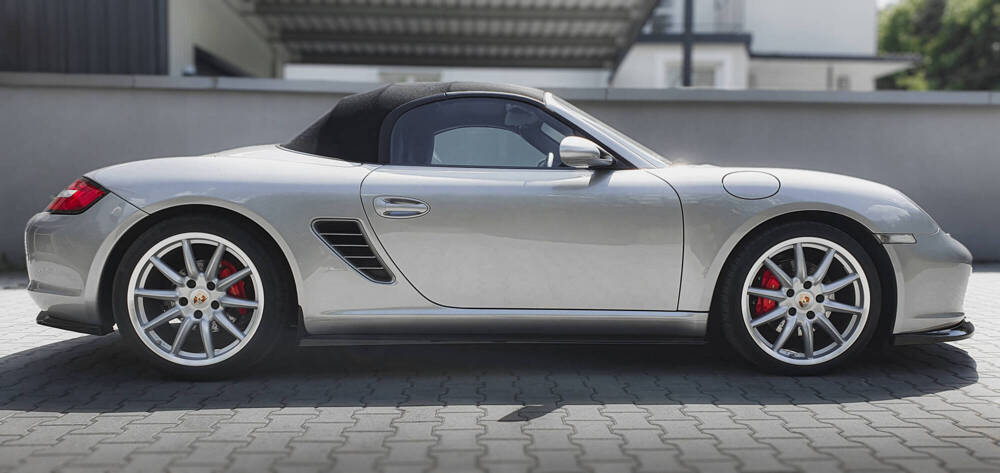 Zijskirts Porsche Boxster 987 Maxton Glans Zwart