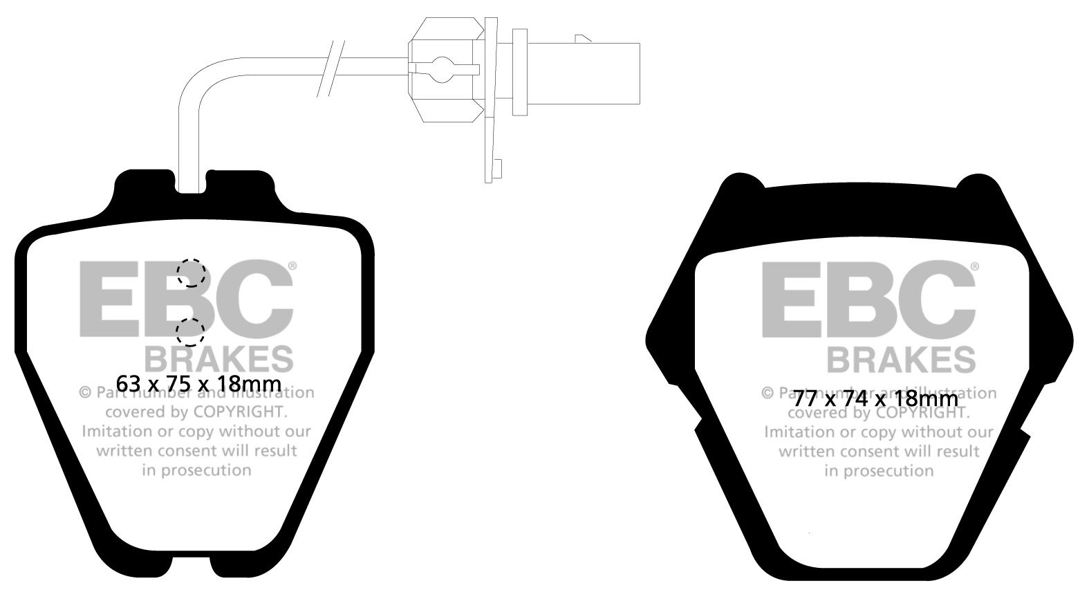 EBC Brakes AUDI S6 C5 4.2 99-2003 Remblokken voorzijde yellowstu