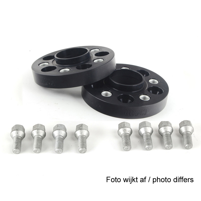H&R DRA-Systeem Spoorverbreders 25mm 4x100 - Naaf 57,1mm - Boutmaat M12x1,5 -  Seat/Volkswagen - Zwart