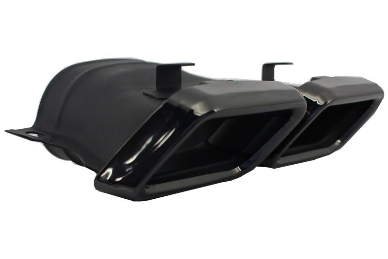 Achterbumper Diffuser passend voor Mercedes W205 C-Klasse C63 Design Zwarte Tips AMG Sport Line