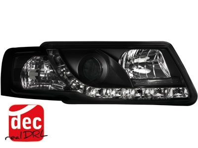 Koplampen passend voor VW Passat 3B 96-00 Devil Eyes real DRL LED Zwart