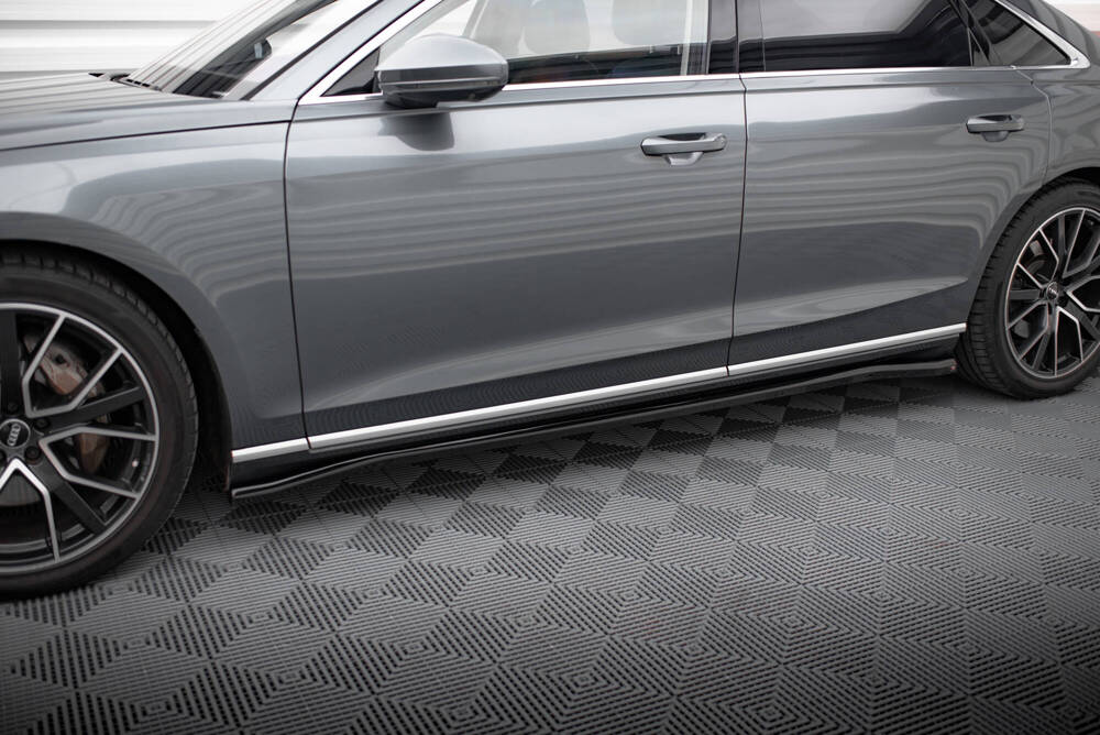 Zijskirts passend voor Audi A8 D5 Maxton Glans Zwart