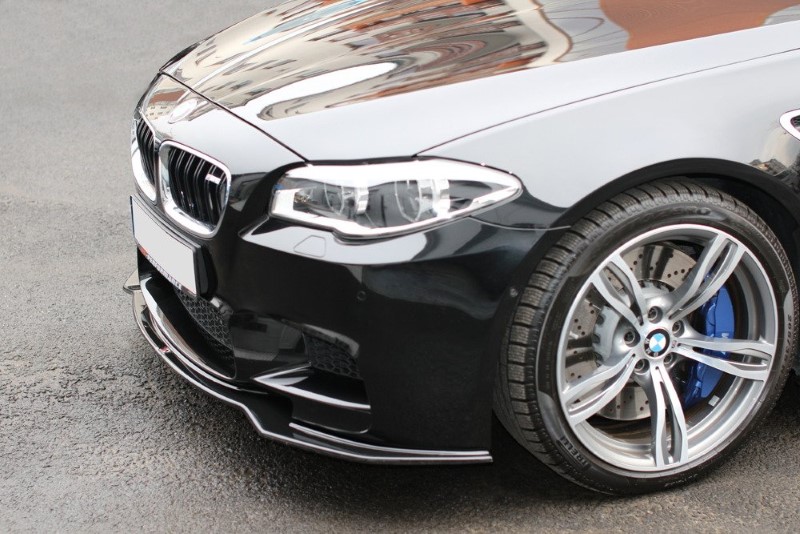 Voorspoiler passend voor BMW M5 F10/ F11 Glanzend Zwart
