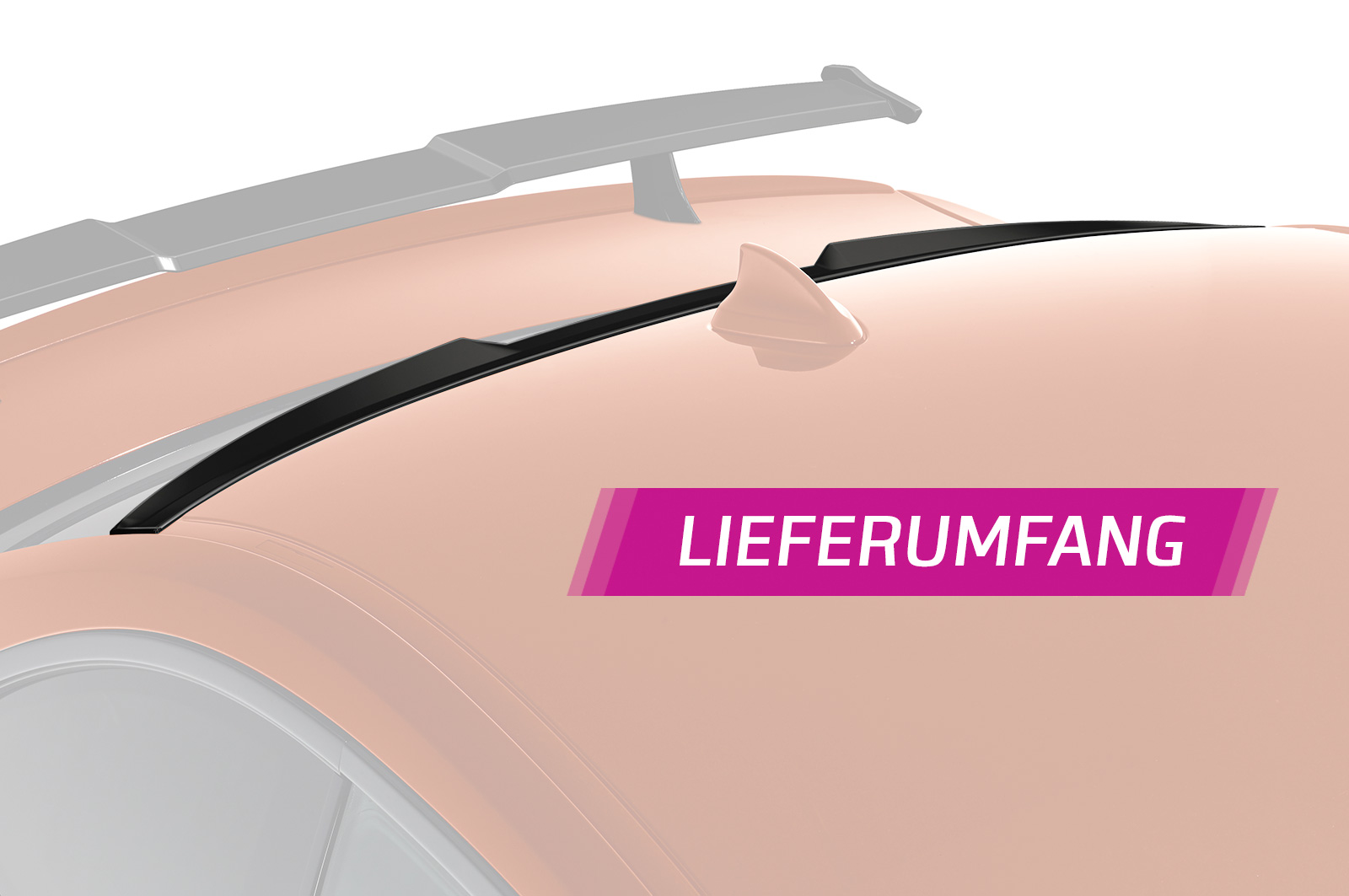 Spoiler passend voor BMW 2er (F22) Coupe CSR Glans Zwart