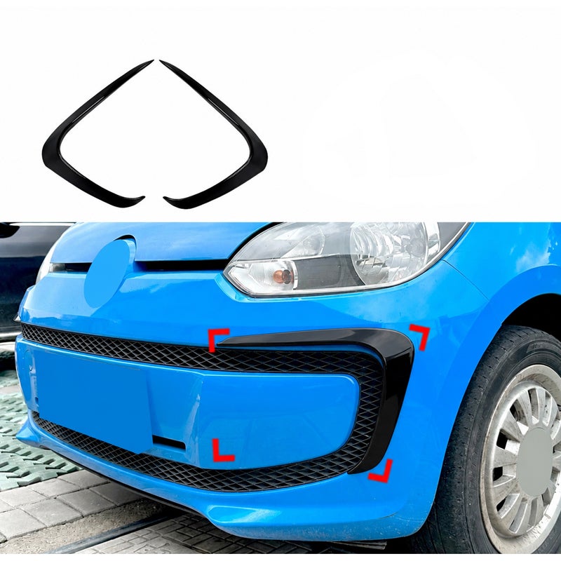 Set bumperluchtinlaat frames  Volkswagen Up! 2011- excl. GTi (ABS Glanzend zwart)