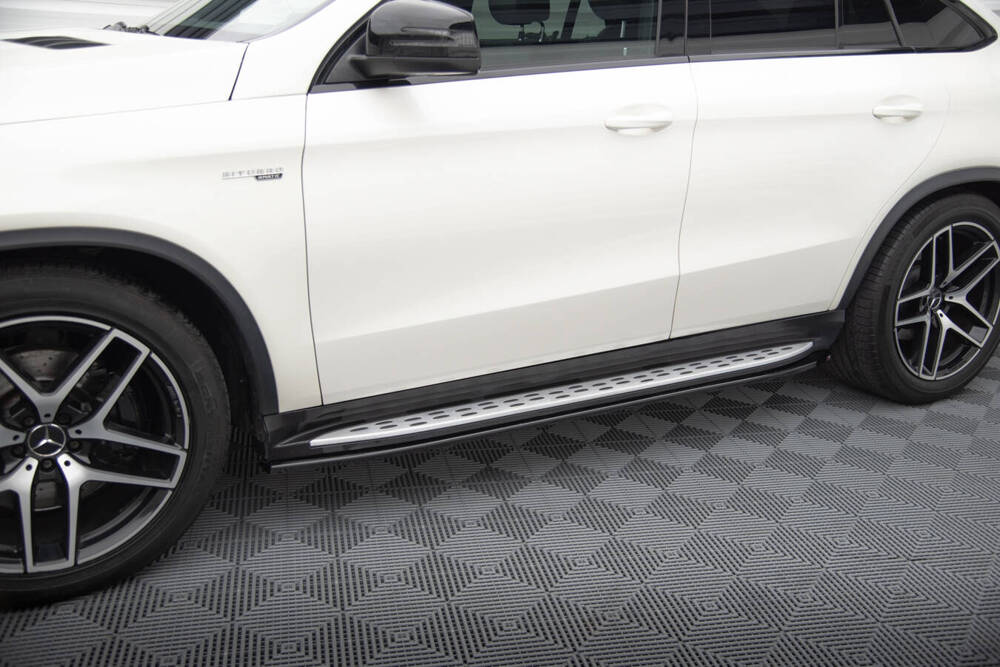 Zijskirts passend voor Mercedes GLE Coupe AMG Pakket C292 Maxton Glans Zwart