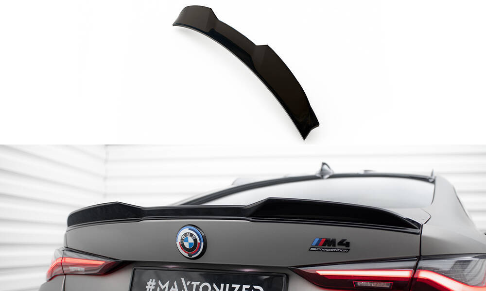 Spoiler passend voor BMW M4 G82 Maxton Glans Zwart
