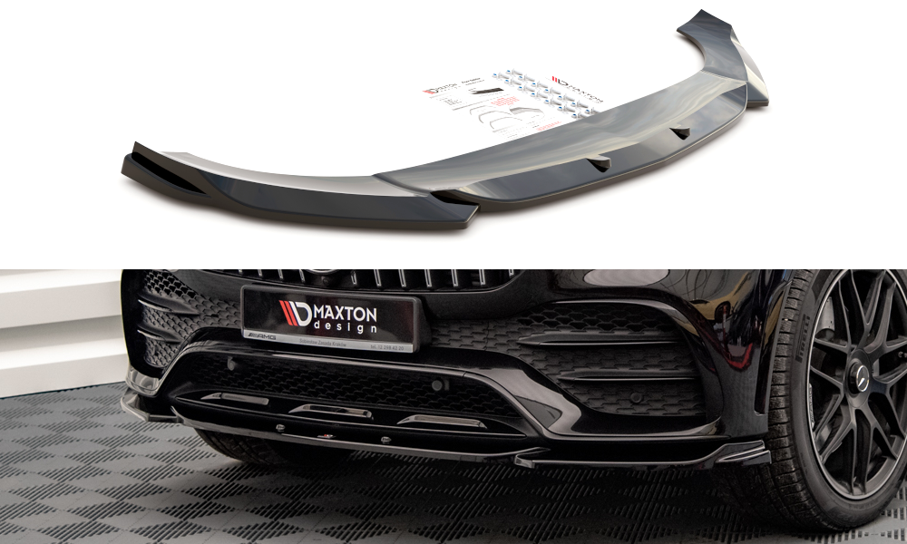 Voorspoiler passend voor Mercedes GLE C167 AMG Pakket Coupe / SUV Maxton Glans Zwart