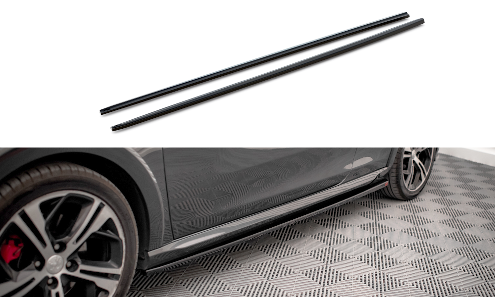 Zijskirts Peugeot 208 GTi Maxton Glans Zwart