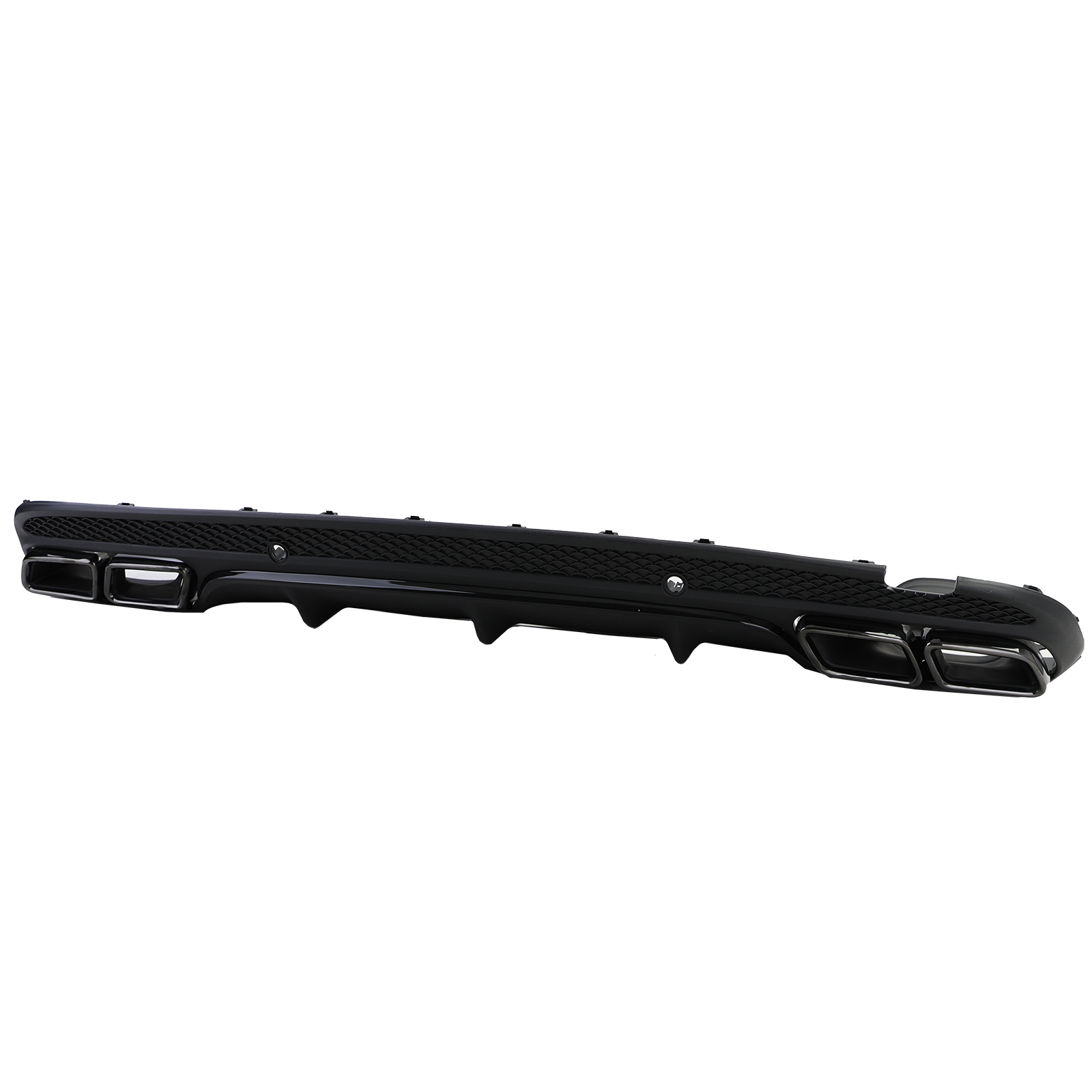 Achterbumper Diffuser passend voor Mercedes W205 C-Klasse C63 Design Glans Zwart