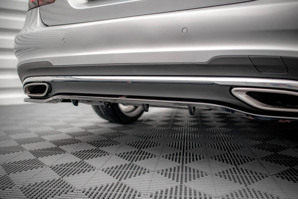 Diffuser passend voor Mercedes E-Klasse W212 AMG Pakket Maxton Glans Zwart