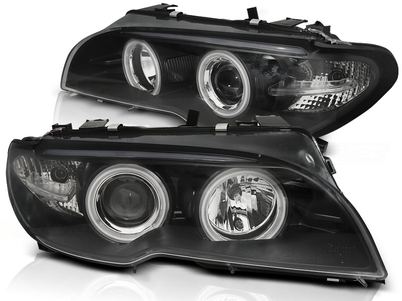 Koplampen passend voor BMW E46 03-05 Coupe/Cabrio Xenon CCFL Zwart