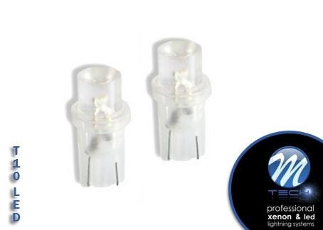 LED T10 W5W Lampjes 12v concave 8mm wit