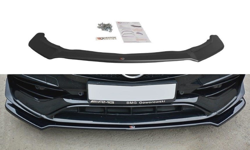Voorspoiler passend voor Mercedes CLA A45 AMG C117 Maxton Design glans zwart