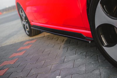 Zijskirts passend voor VW Polo MK5 GTI 6R Glans Zwart