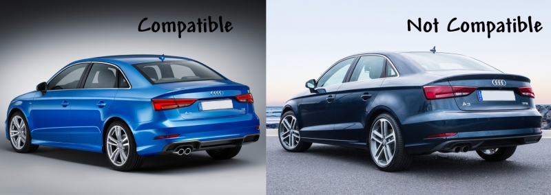 Diffuser Audi A3 8V Sedan/Cabrio 2016-2019 Diffuser S-Line