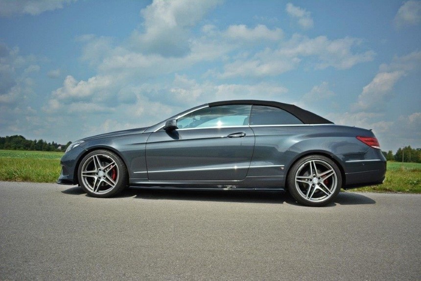 Zijskirts passend voor Mercedes E W212 Maxton Design glans zwart