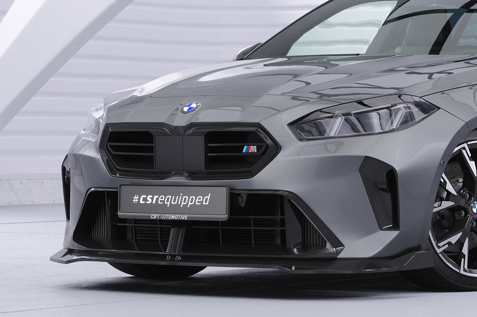 Voorspoiler passend voor BMW 1er F70 / 2er F74 Glans Zwart (2024)
