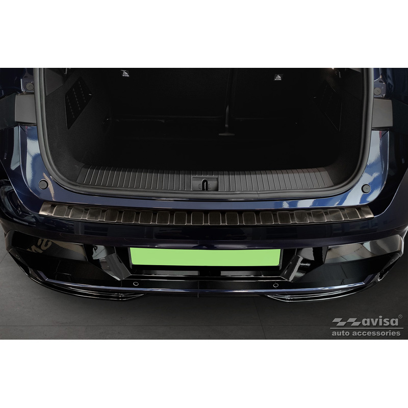 Zwart RVS Achterbumperprotector  Renault Megane E-Tech 2022- 'Ribs'
