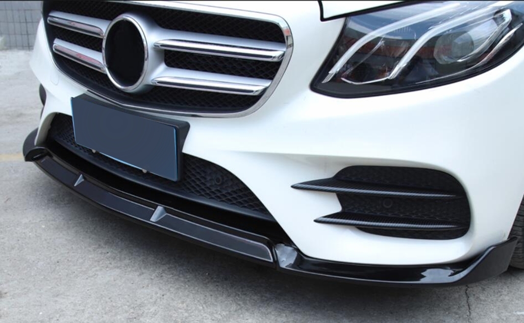 Voorspoiler passend voor Mercedes E-Klasse W213/C238 Glans Zwart