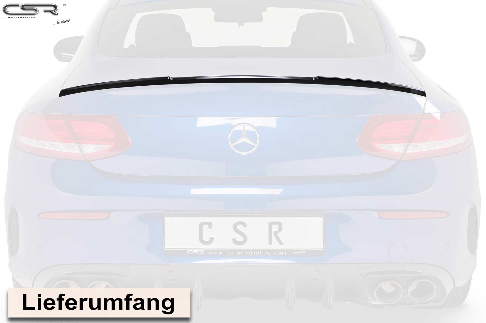 Achterspoiler Mercedes-Benz C-Klasse C205 Glans Zwart – CSR Automotive – vanaf 2015