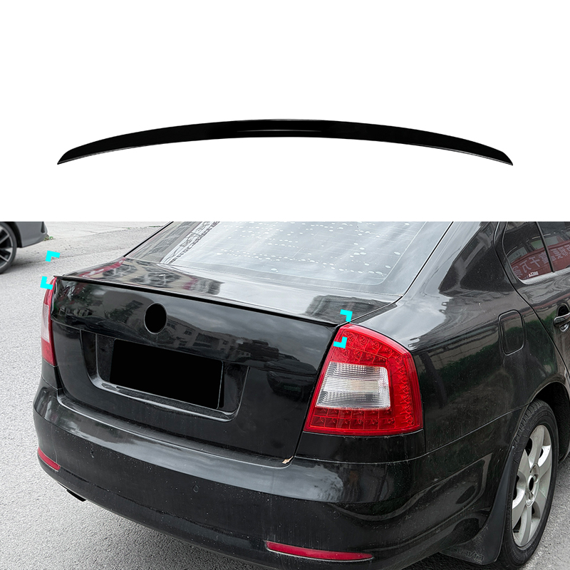 Achterspoiler  Skoda Octavia II (1Z) Sedan 2004-2013 (ABS Glanzend zwart)