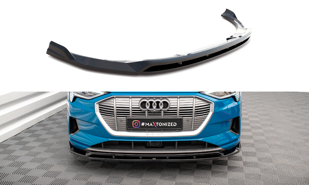 Voorspoiler passend voor Audi E-Tron Maxton Glans Zwart V.2