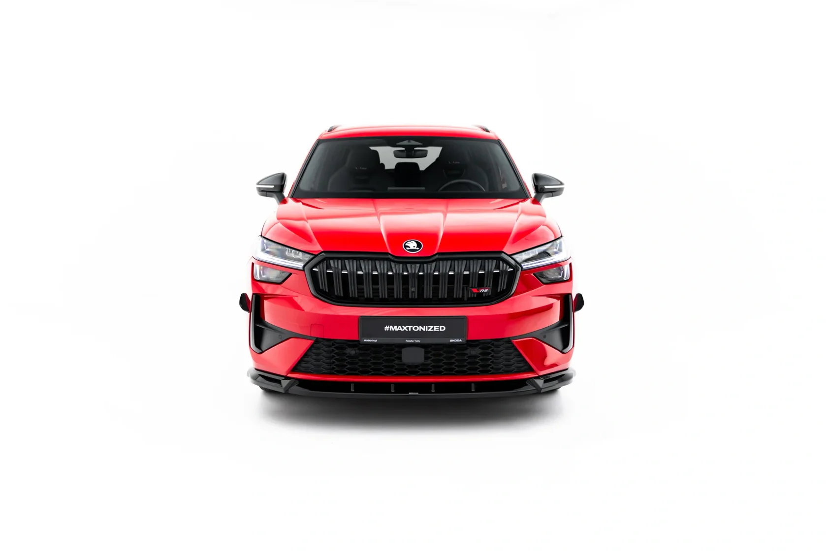 Voorbumper Wings (Canards) Skoda Kodiaq RS Mk2 Glans Zwart