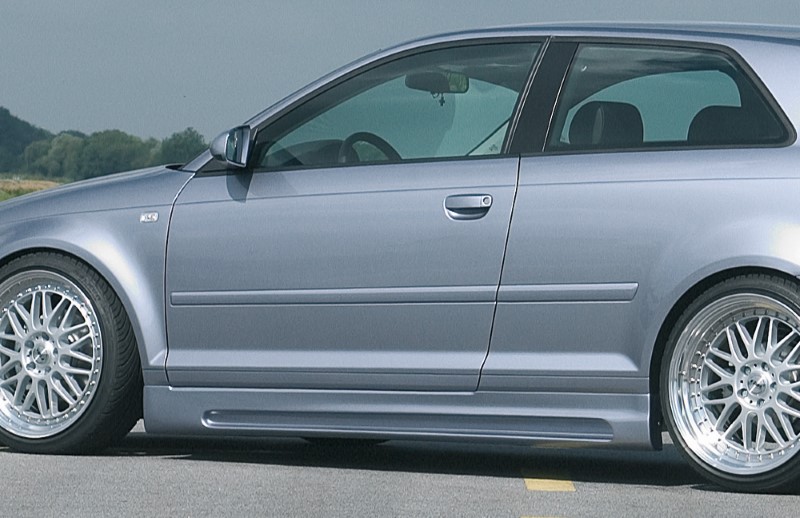 Zijskirts passend voor Audi A3 8P met schacht ABS Rieger