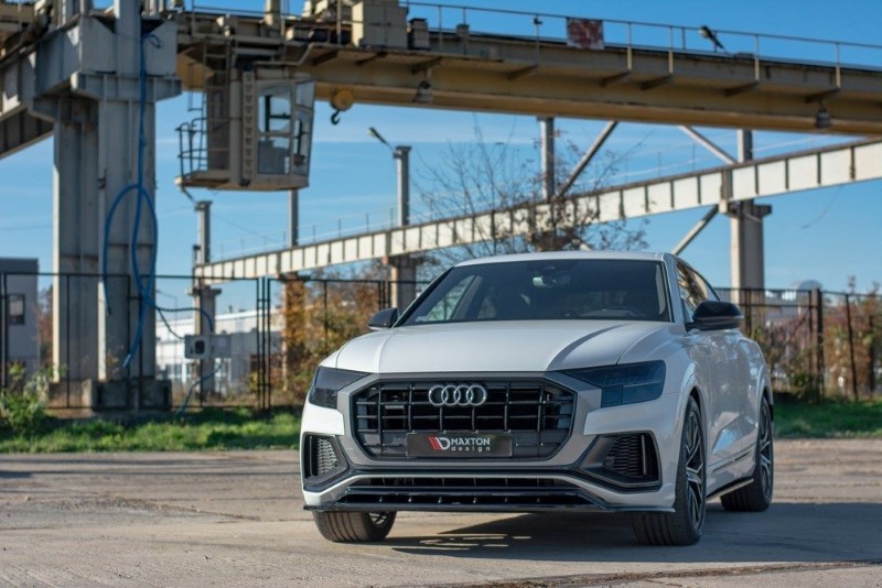 Voorspoiler passend voor Audi Q8 S-Line / SQ8 Maxton Glans Zwart