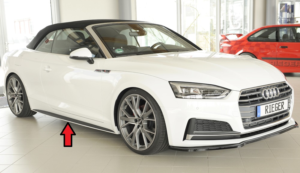 Zijskirts passend voor Audi A5 B9 F5 S-Line Rieger Coupe/Cabrio