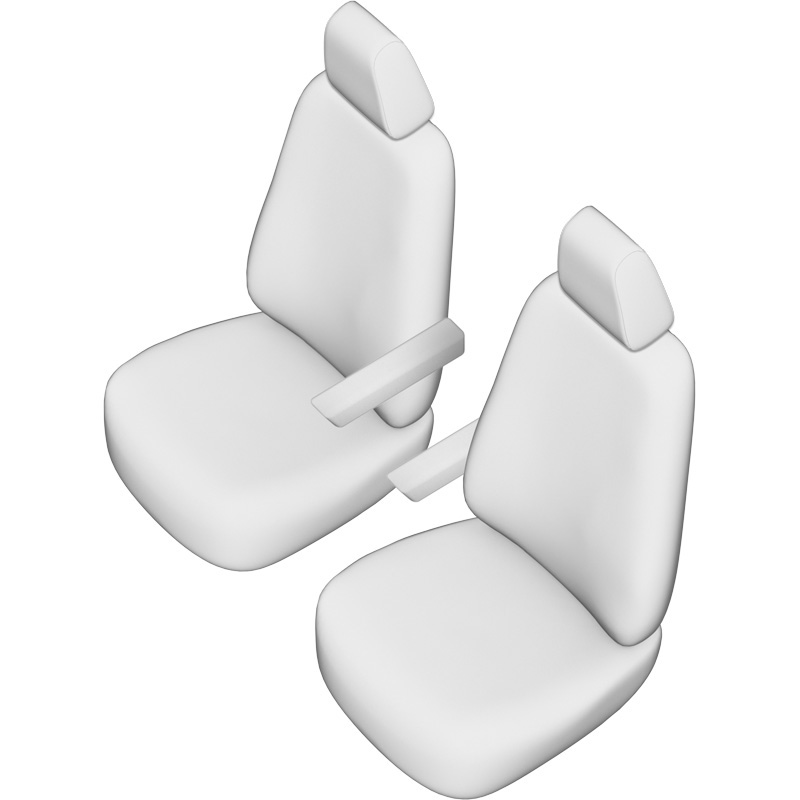 New York Design Kunstleder Stoelhoezenset 1+1  Renault Trafic/Fiat Talento/Nissan NV300/Opel Vivaro 2014-