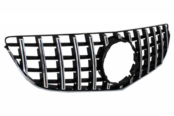 Grill passend voor Mercedes C207 W207 A207 Facelift (2013-2017) Coupe Cabrio GTR Look Glans Zwart/Chroom