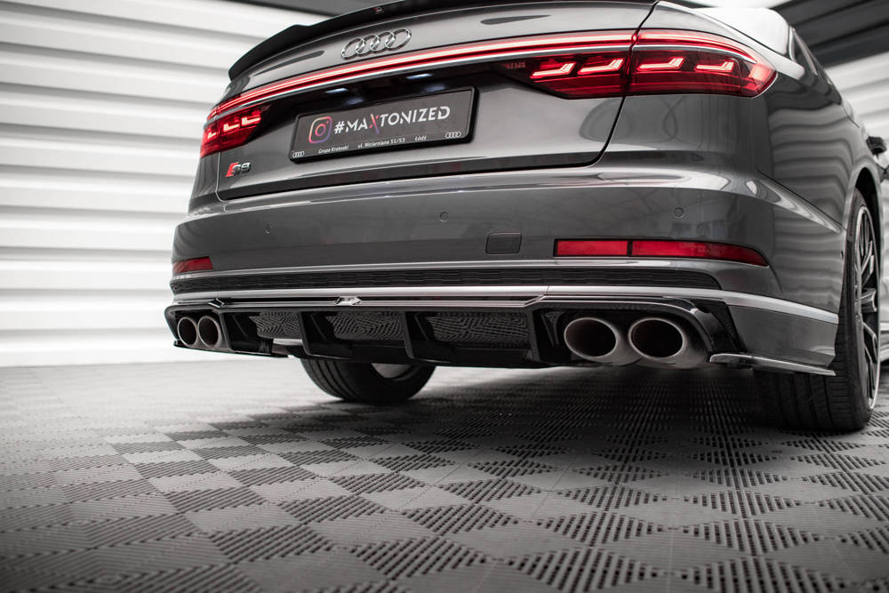 Diffuser passend voor Audi S8 D5 Maxton Glans Zwart