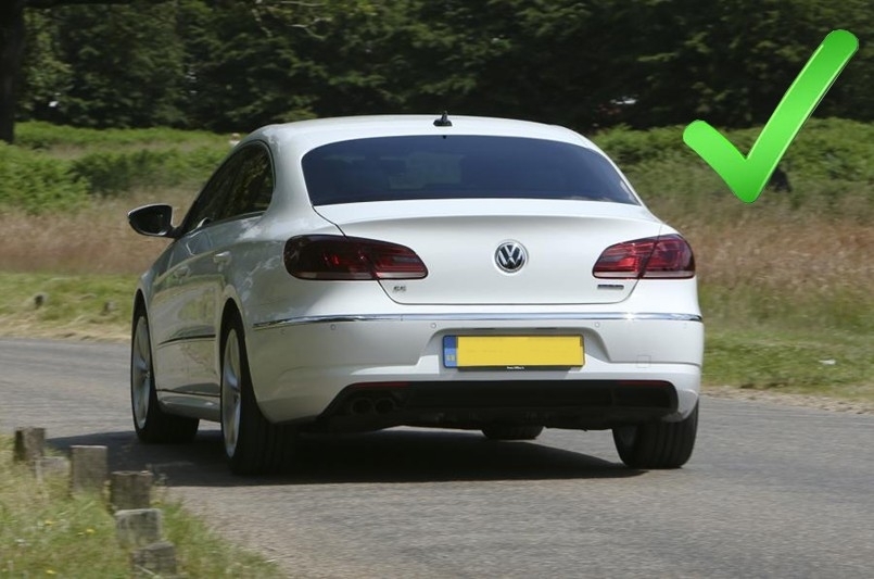 Diffuser passend voor VW Passat CC (2012-2017) R Line Design Glans Zwart