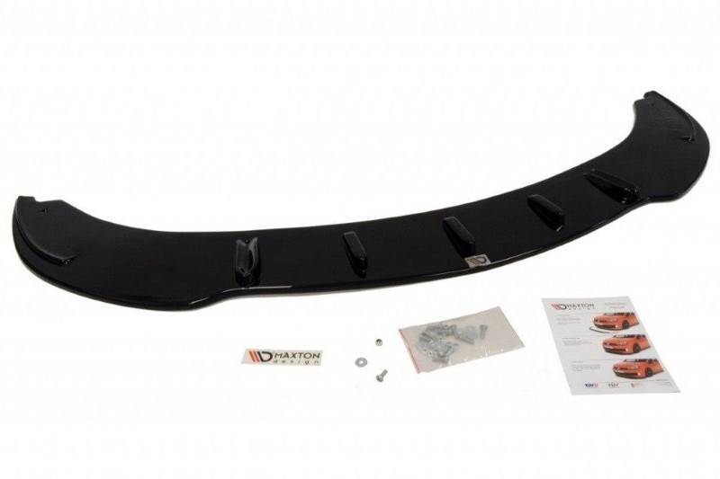 Voorspoiler passend voor BMW 6 E63 / E64 (PREFACE MODEL) V.1 Glanzend Zwart