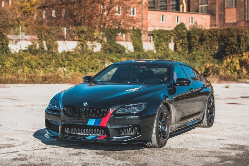 Voorspoiler passend voor BMW M6 GRAN COUPÉ V.2 Glanzend Zwart