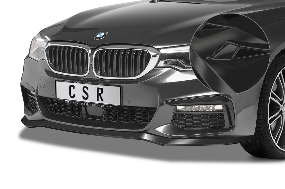 Voorspoiler passend voor BMW 5-Serie G30 M-Pakket CSR Glans Zwart
