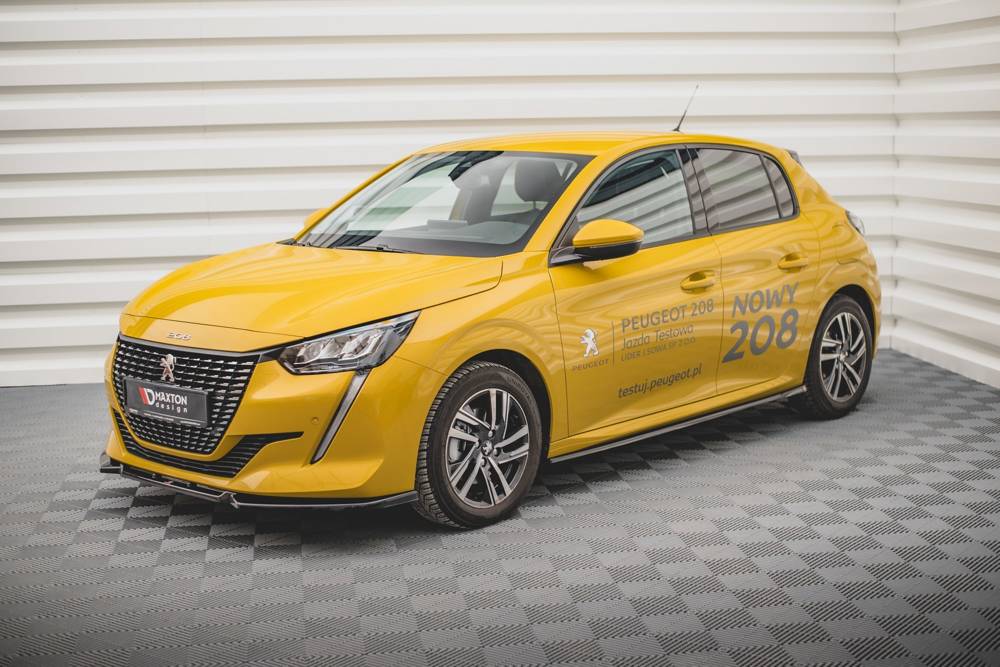 Zijskirts Peugeot 208 Mk2 Maxton Glans Zwart