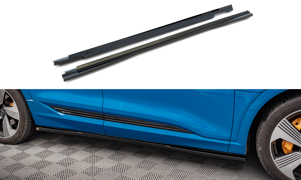 Zijskirts passend voor Audi E-Tron Maxton Glans Zwart