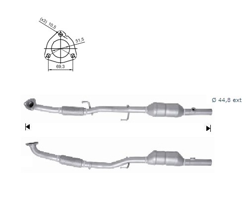 Seat CORDOBA 1.6i 1598 cc 77 Kw / 105 cv BTS Magnaflow CAT Bouwj