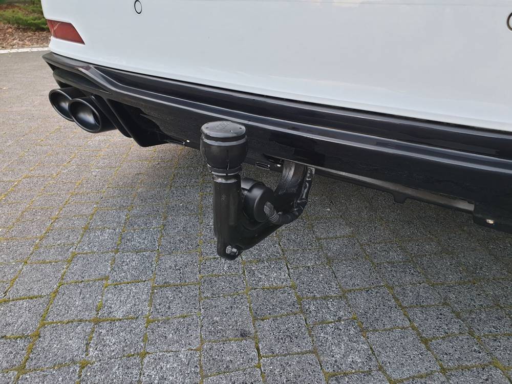Diffuser passend voor Audi A6 C8 S-Line Maxton Glans Zwart Chrome Sierstukken