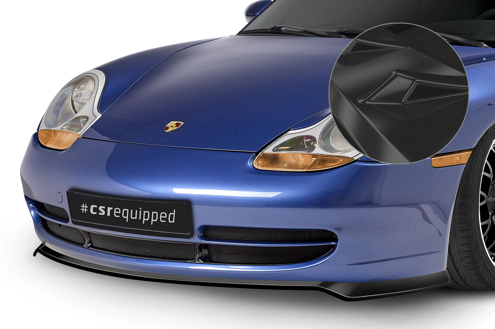 Voorspoiler Porsche 911/996 Glans Zwart van CSR Automotive (1997-2001 Vor Facelift)