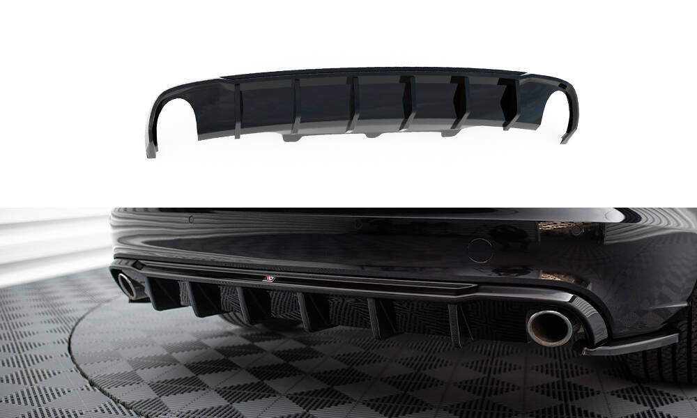 Diffuser passend voor Audi A6 Avant C7 Maxton Glans Zwart