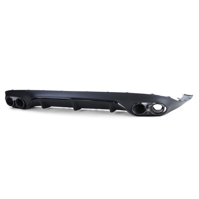 Diffuser passend voor Mercedes E-Class C238 Coupe (2016-..) Piano Black Met Sierstukken