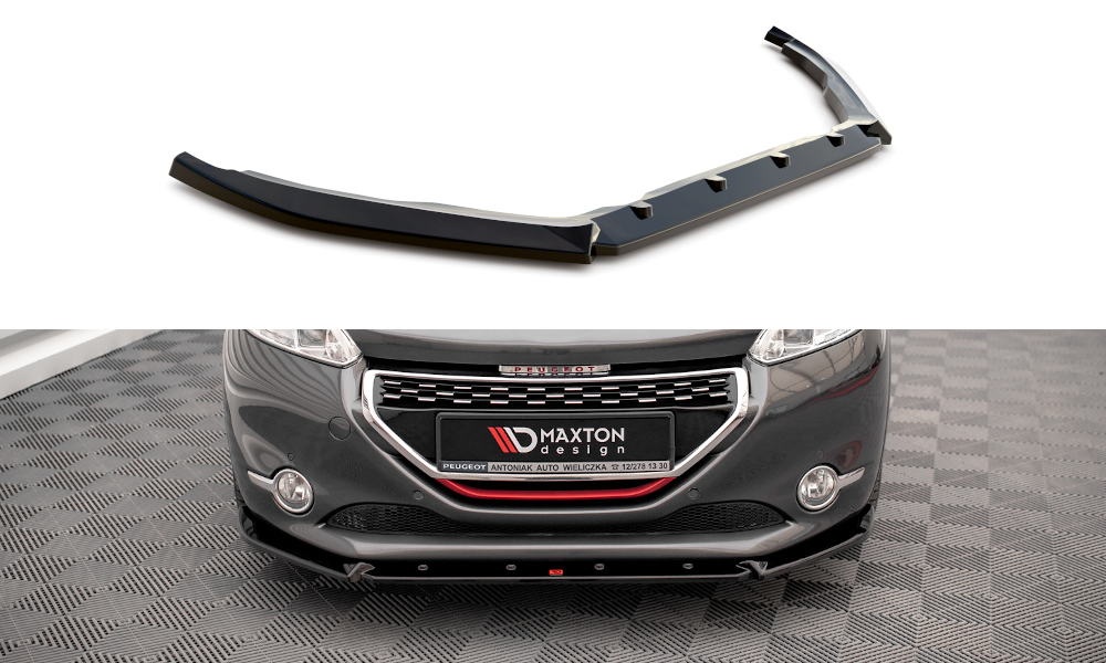 Voorspoiler V.2 Peugeot 208 GTi Maxton Glans Zwart