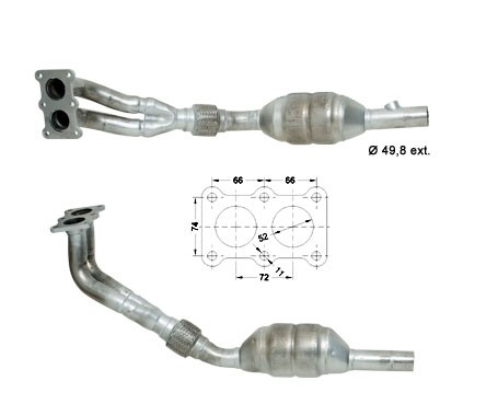 Seat CORDOBA 1.6i 16V 1595 cc 74 Kw / 101 cv AUR Magnaflow CAT B