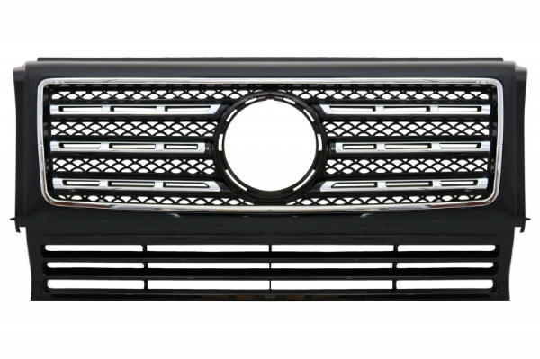 Grill passend voor Mercedes W463 G-Klasse 90-14 Exclusive Design Piano Zwart/Chroom