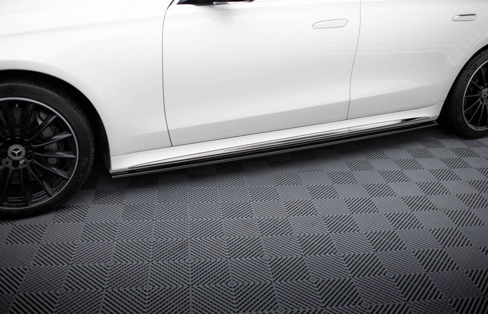 Zijskirts passend voor Mercedes S Klasse W223 AMG Pakket Maxton Glans Zwart