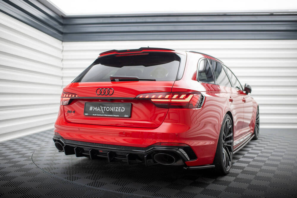 Spoiler passend voor Audi RS4 B9 Avant Maxton Glans Zwart